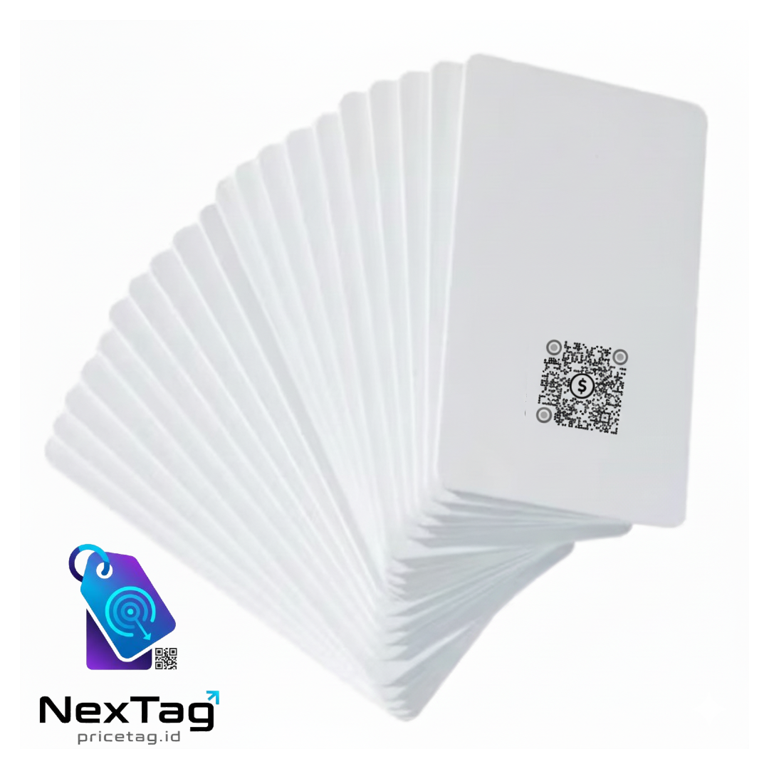(50) White Smart Price Tags